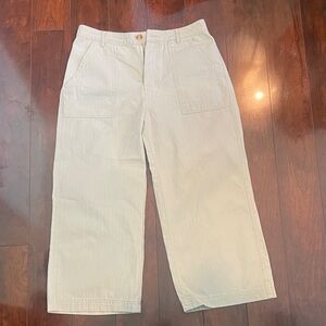 Wishlist Cream Wide Leg Pants Tailored Waistband